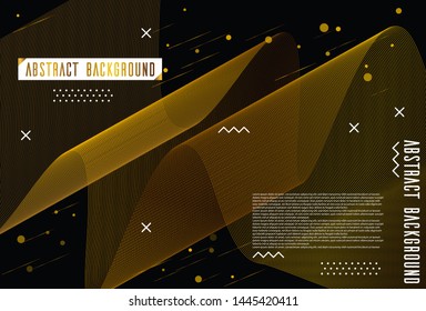 Abstract gold color Background with geometry design