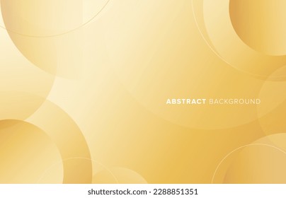 Resumen del fondo de forma del círculo color oro. Ilustración vectorial.