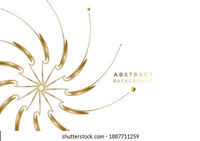 Abstract gold color pattern design and background. Use for modern design, cover, poster, template, brochure, decorated, flyer, banner.