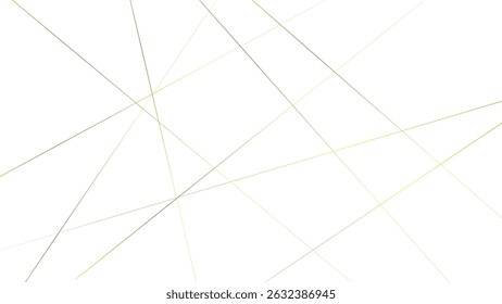 Vector geométrico aleatorio abstracto del patrón de la línea del color oro. Líneas caóticas aleatorias doradas del gradiente.