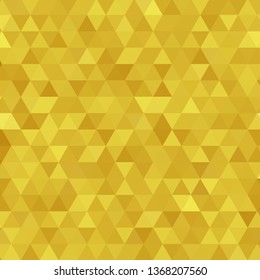 Abstract gold color triangle and hexagon on background, vector illustration
