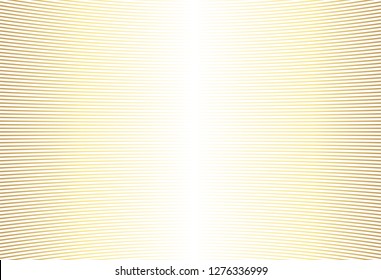 Abstract gold color warped Diagonal Striped Background. Vector curved twisted slanting, waved lines texture. Brand new style for your business design.
