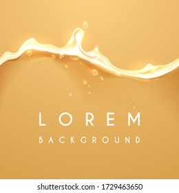 Abstract gold color water background