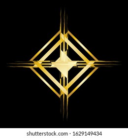 An abstract gold colored diamond shape background image.
