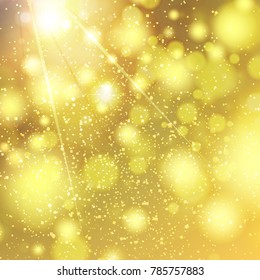 Abstract gold  colorful bokeh Design,vector illustration