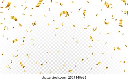 Abstract gold confetti party celebration banner background template, Great for a birthday party or an event celebration invitation or decor. confetti,