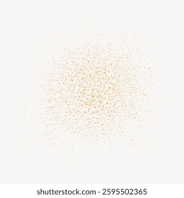 Abstract gold confetti pattern on white background. Sparkling gold confetti scattered. Elegant gold confetti design for celebrations. Festive gold confetti texture. Vector element.