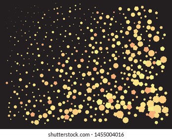 Abstract gold crackers for holidays. Vector illustration layout. Decorative element of your design. Gold trendy modern elegant background for anniversary, birthday celebrate or other festive event.