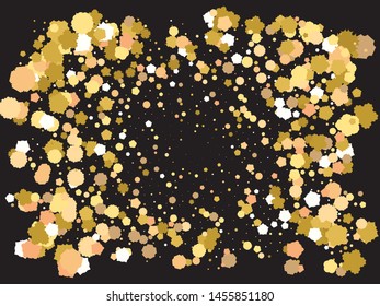 Abstract gold crackers for holidays. Vector illustration art. Vintage element of your design. Gold trendy modern elegant background for anniversary, birthday celebrate or other festive event.