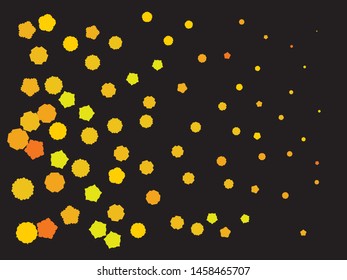 Abstract gold crackers for holidays. Vector illustration concept. Random element of your design. Gold trendy modern elegant background for anniversary, birthday celebrate or other festive event.
