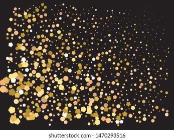 Abstract gold crackers for holidays. Vector illustration theme. New element of your design. Gold trendy modern elegant background for anniversary, birthday celebrate or other festive event.