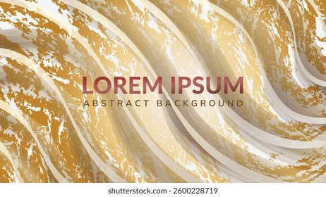 Abstract Gold and Cream Waves. A luxurious abstract background featuring warm gold and cream waves with a subtle texture. Perfect for creating elegant and inviting designs.