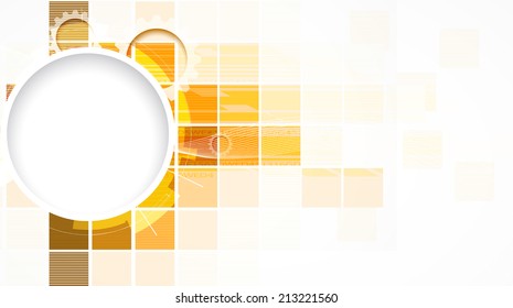 abstract gold cube vector technology background communication interface for business solution
