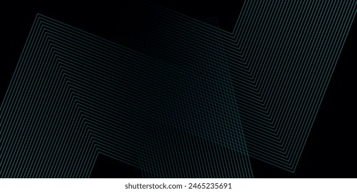 Abstract gold curved lines on black background. Shiny golden moving lines element. Modern luxury graphic design. 