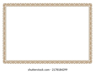 Abstract Gold decorative art Frame for certificate