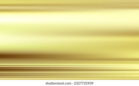 Abstract gold defocused horizontal background with horizontal smooth blurred lines. Vector eps