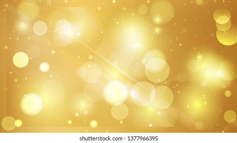 Abstract Gold Defocused Lights Background Design