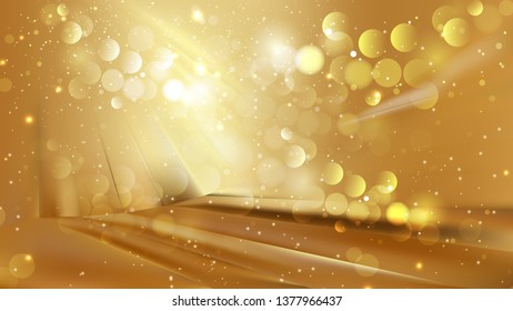 Abstract Gold Defocused Lights Background