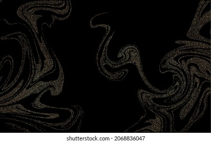 Abstract Gold design element with glitter effect on dark background for greeting card and disqount voucher.
