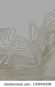Plantilla de diseño de oro abstracto sobre fondo gris. Concepto de negocio. Diseño paisajístico de moda. Ilustración vectorial 3d. 