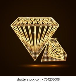 Abstract Gold Diamond