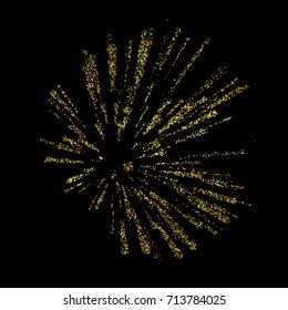 Abstract gold exploding glitter background