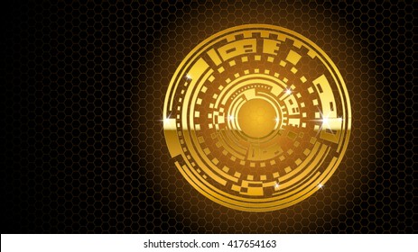 abstract gold eye background