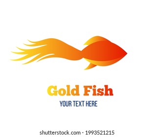 Resumen Logo de peces de oro aislado en blanco