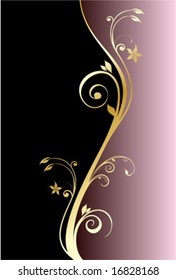  abstract gold floral background