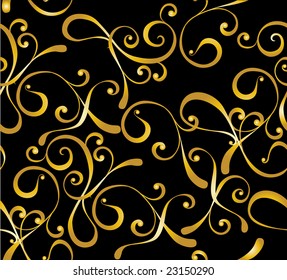 abstract gold floral background