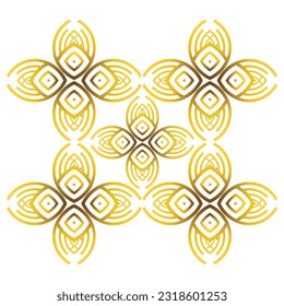 abstract gold floral design element