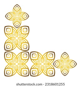 abstract gold floral design element