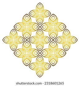abstract gold floral design element