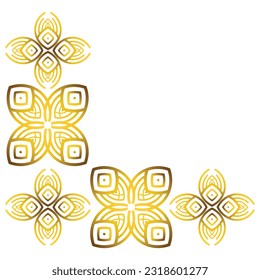 abstract gold floral design element