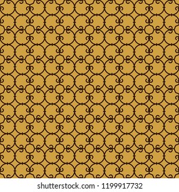 Abstract gold floral seamless pattern background