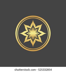 Abstract gold flower.