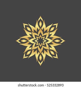Abstract gold flower.