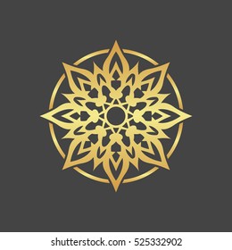 Abstract gold flower.