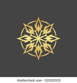 Abstract gold flower