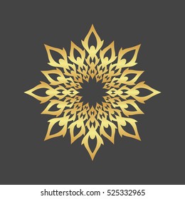 Abstract gold flower
