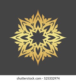 Abstract gold flower.
