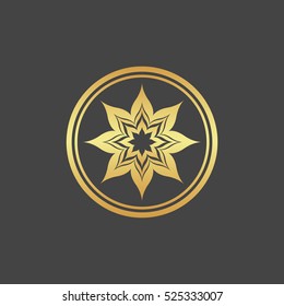 Abstract gold flower.