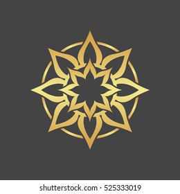 Abstract gold flower.