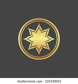 Abstract gold flower.