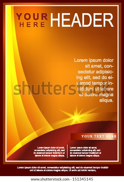 Abstract Gold Flyer Cover Design Stock Vector (Royalty Free) 151345145 ...