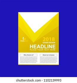 Abstract Gold flyer design vector.