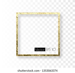 Abstract gold frame. Vector border