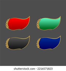 Abstract gold frame with Wheat vector icon. perfect for food logo design elements. bread or cereal brand