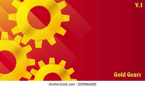 artes de oro abstracto con fondo rojo