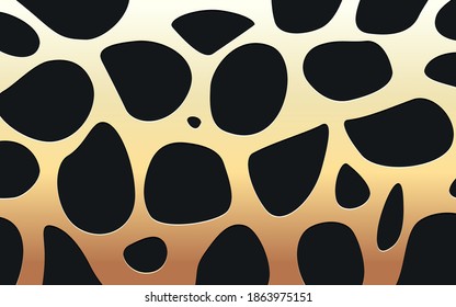 Abstrakter, geometrischer goldener Hintergrund. Leopardenhaut. Vektorgrafik
